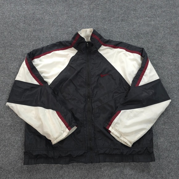 Nike Other - Vintage Nike Jacket Mens Large Black Windbreaker Sports Street 90s Swoosh Logo